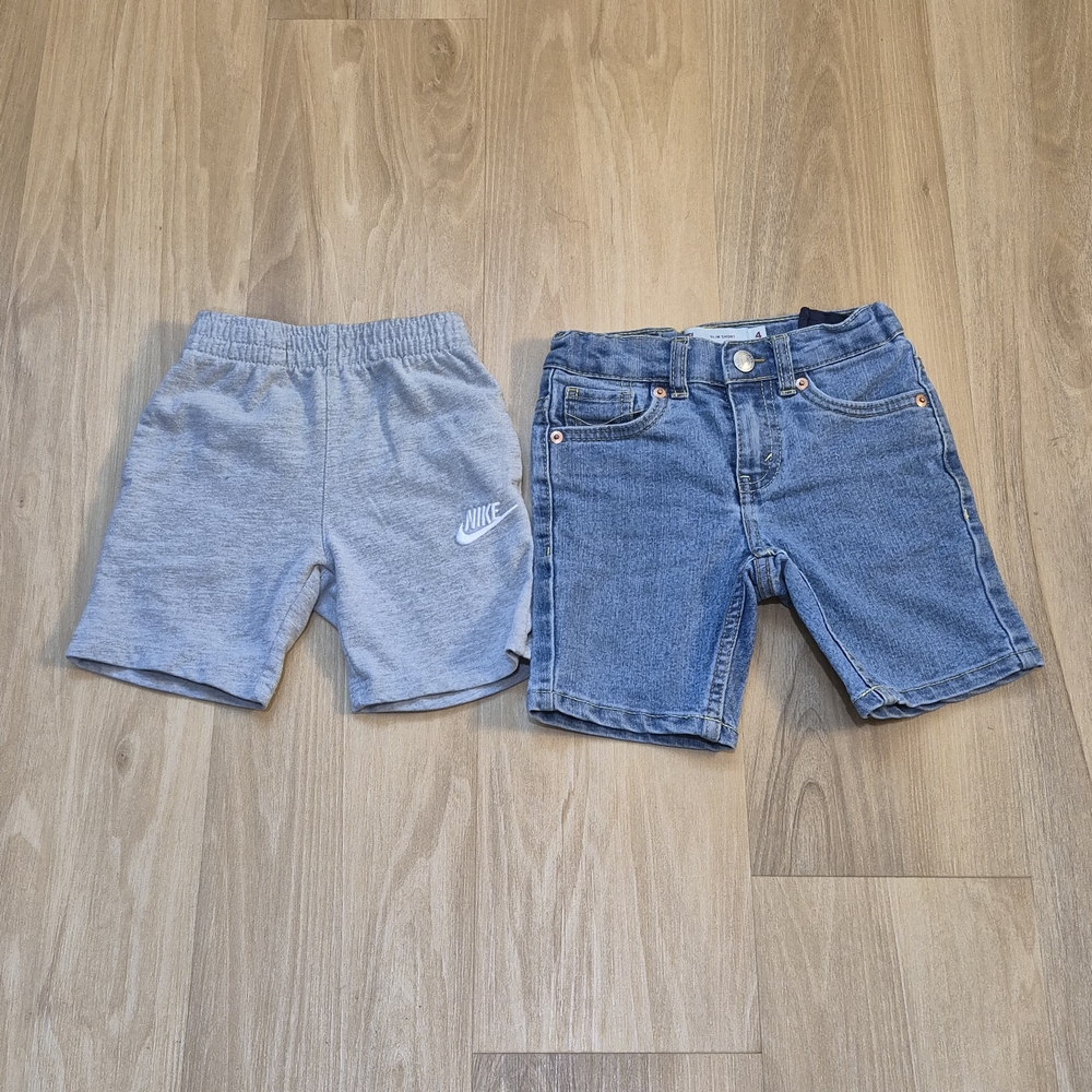 Nike Gray Shorts and Denim Jeans Set for Kids